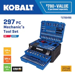 Save $50: Kobalt Mechanics Tool Set