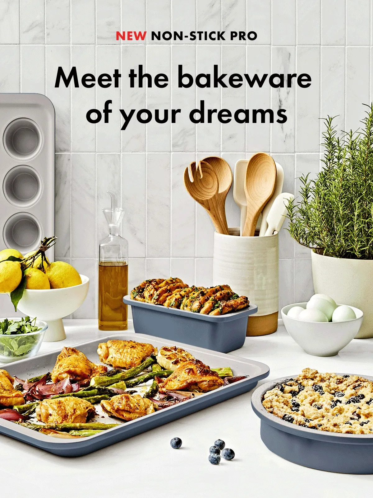 NEW NON-STICK PRO Ceramic Coated Metal Baikeware