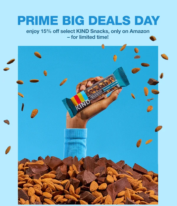 SHOP 15% OFF SELECT KIND SNACKS - ONLY ON AMAZON!