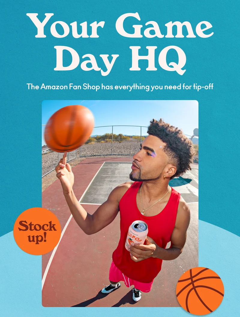 Your game-day HQ. Whether you’re tuning in from the couch or hosting a full‑on watch party, Amazon’s Fan Shop makes it easy to gear up for game day. Grab your team’s gear, stock up on your favorite OLIPOP flavors, and cheer(s) your heart out.