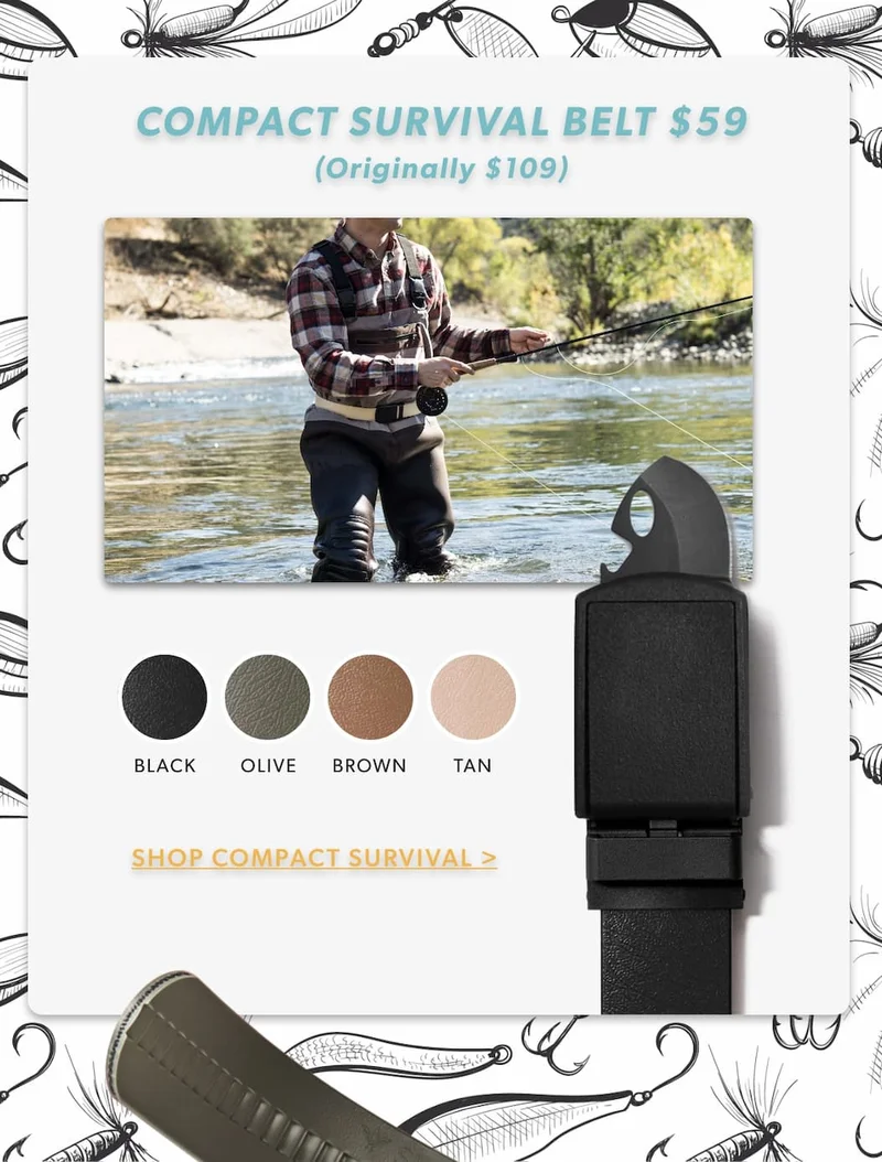 Shop Compact Survival Belt. Now $59 Shop Compact Survival Belt. Now $59