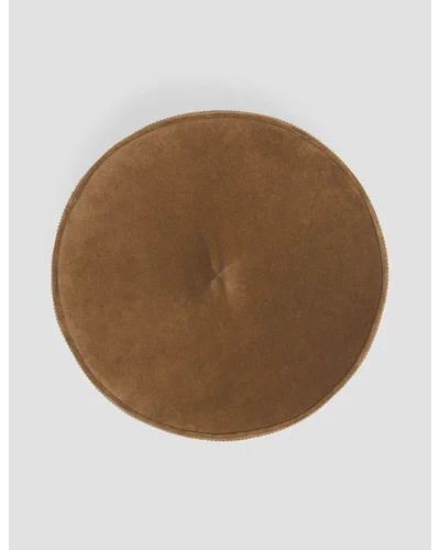Velvet Disc Pillow by Sarah Sherman Samuel - Amber