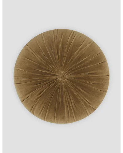 Monroe Velvet Round Pillow - Toast