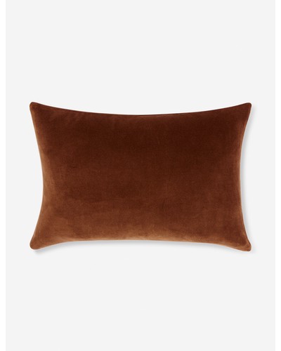 Charlotte Velvet Pillow - Chestnut / Lumbar