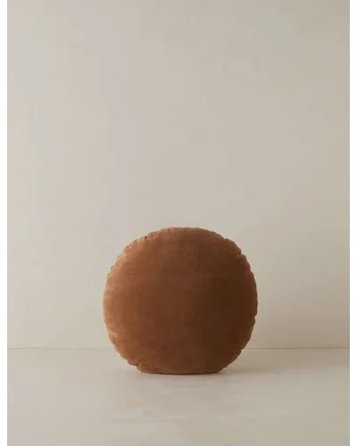 Velvet Round Pillow by Sarah Sherman Samuel-Umber