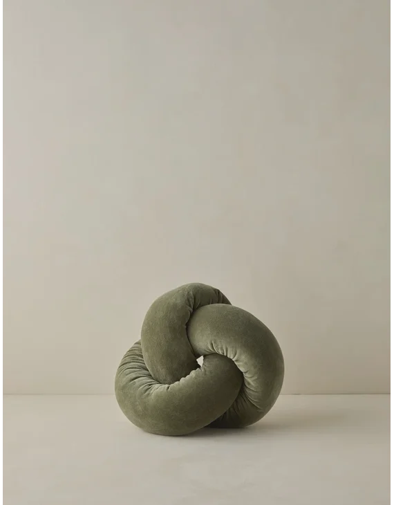 Dewey Velvet Pillow - Moss