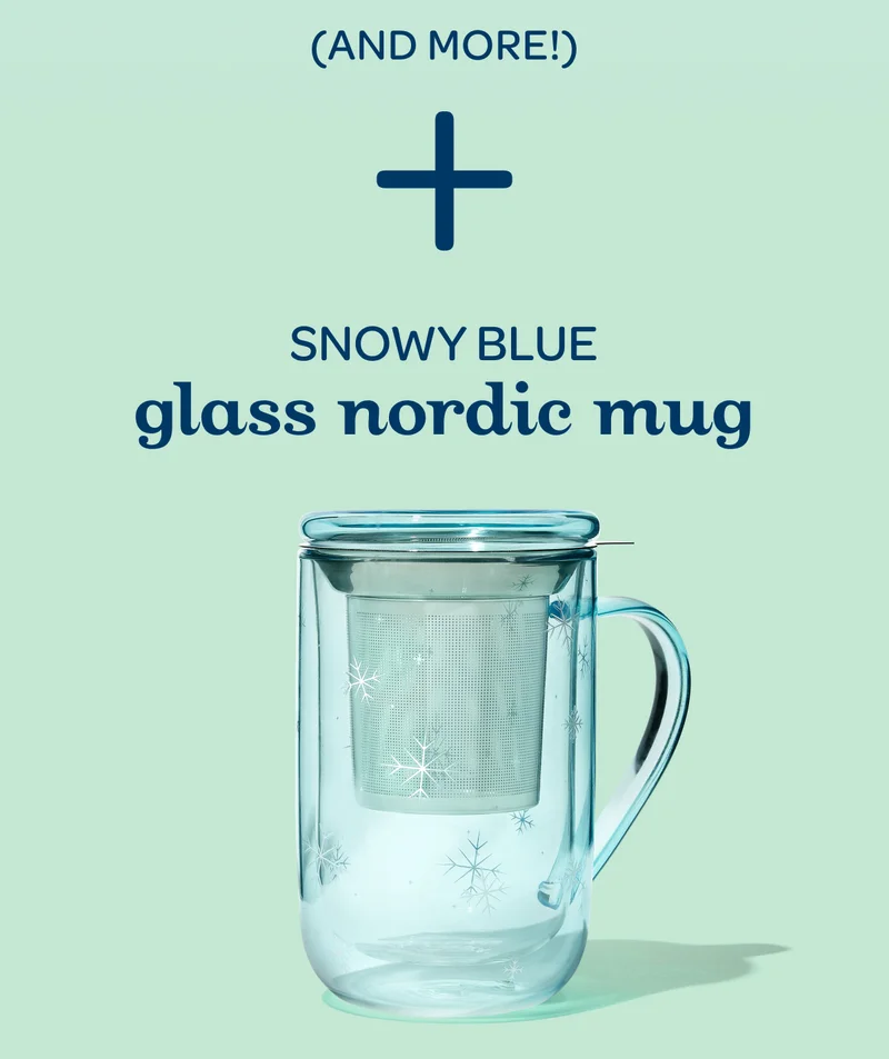 + snowy blue glass nordic mug