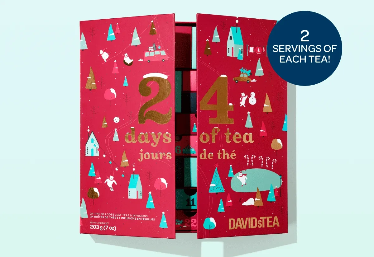 24 days of tea advent calendar - 2 servings of each tea!