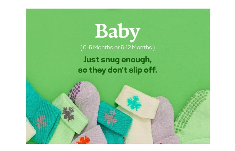 Baby (0-6 Months or 6-12 Months) Just snug enough, so they don't slip off.