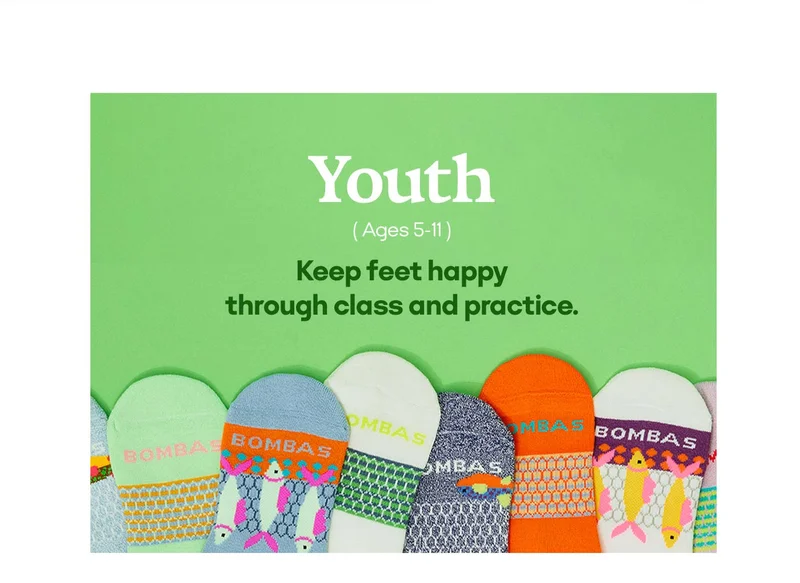 Youth (Ages 5-11) | Keep feet happy through class and practice.