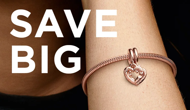 Model wearing Pandora jewelry