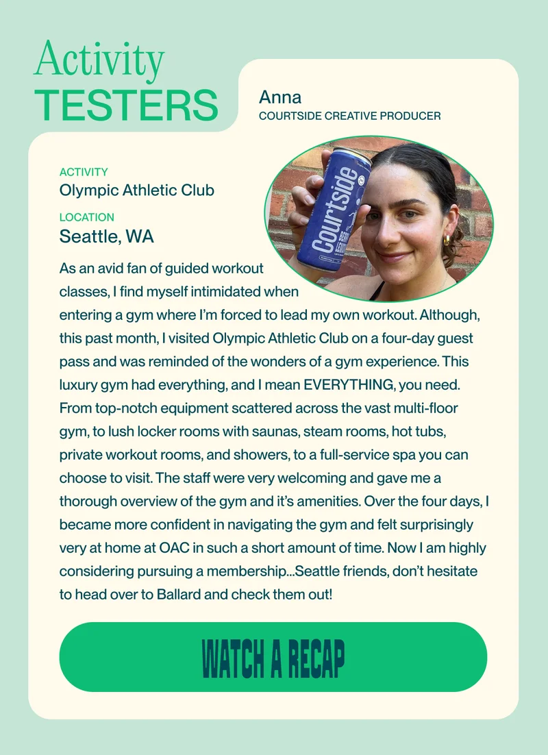 Activity Tester - Olympic Athletic Club