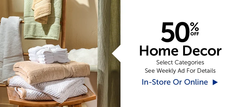 50% Off Home Decor - Select Categories