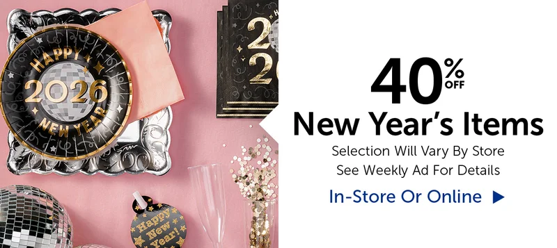 40% Off New Year's Items - Select Categories