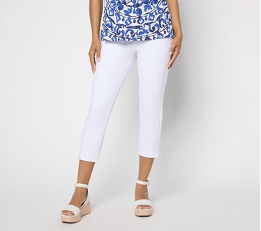 Belle by Kim Gravel Petite Ponte Coastal Cropped Pant