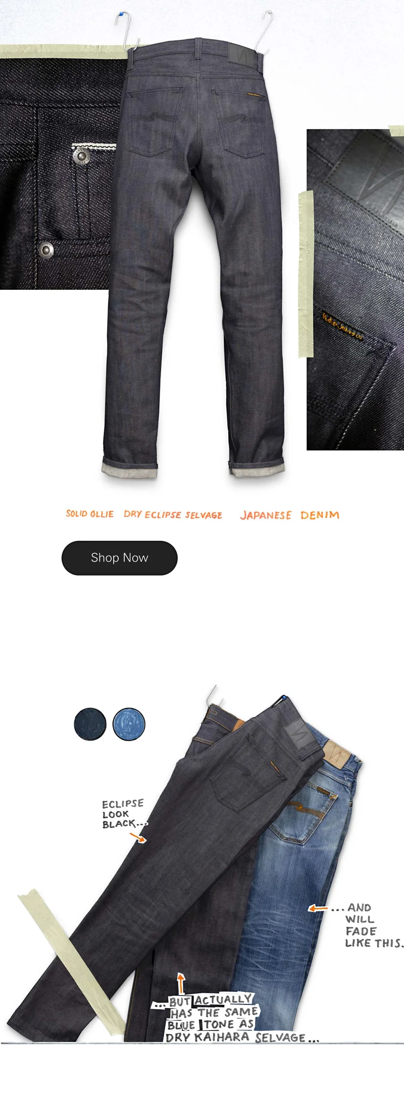 Solid Ollie Dry Eclipse Selvage Solid Ollie Dry Eclipse Selvage