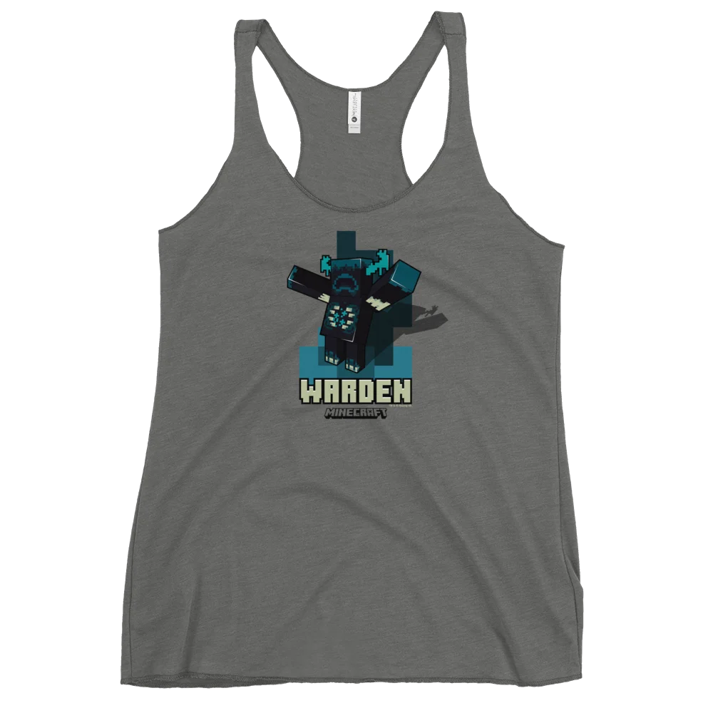 Image of Minecraft Warden Women's Tri-Blend Racerback Tank Top
