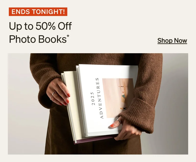 Save big on photo books, cards, gifts & more!