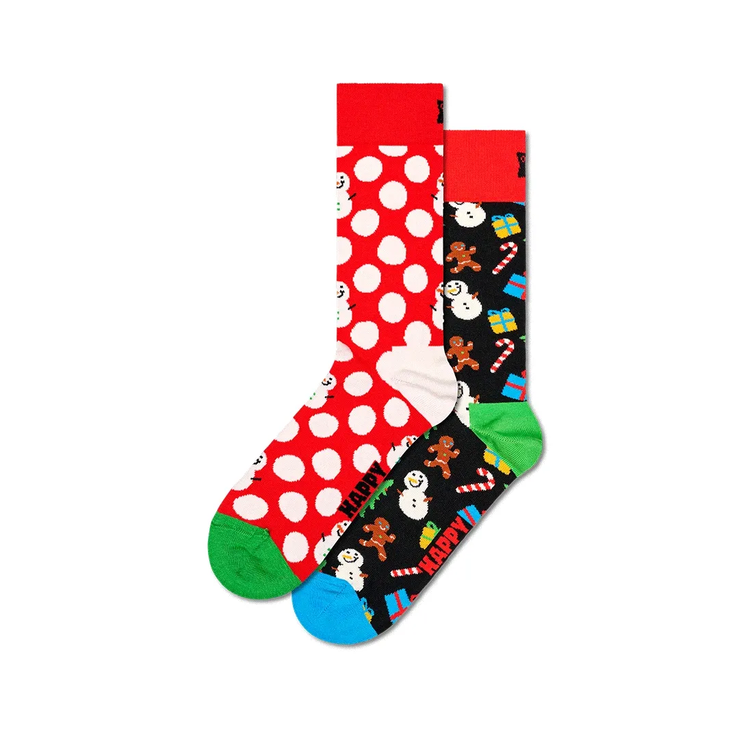 2-Pack Big Dot Snowman Socks Gift Set