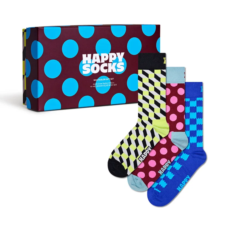 3-Pack Multi-Color Socks Gift Set