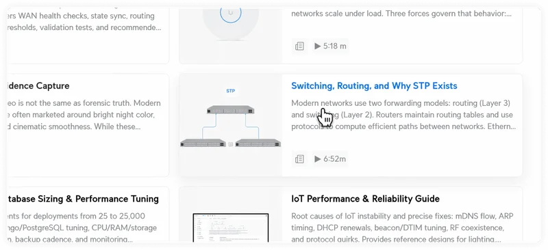 Intuitively Understand and Optimize STP in UniFi