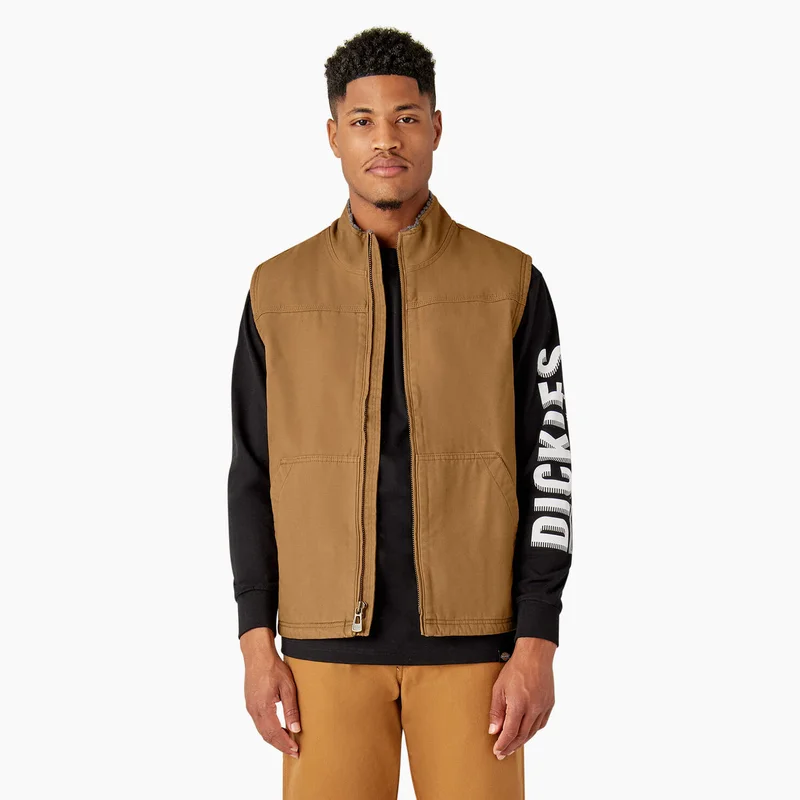 Duck Canvas High Pile Fleece Lined Vest