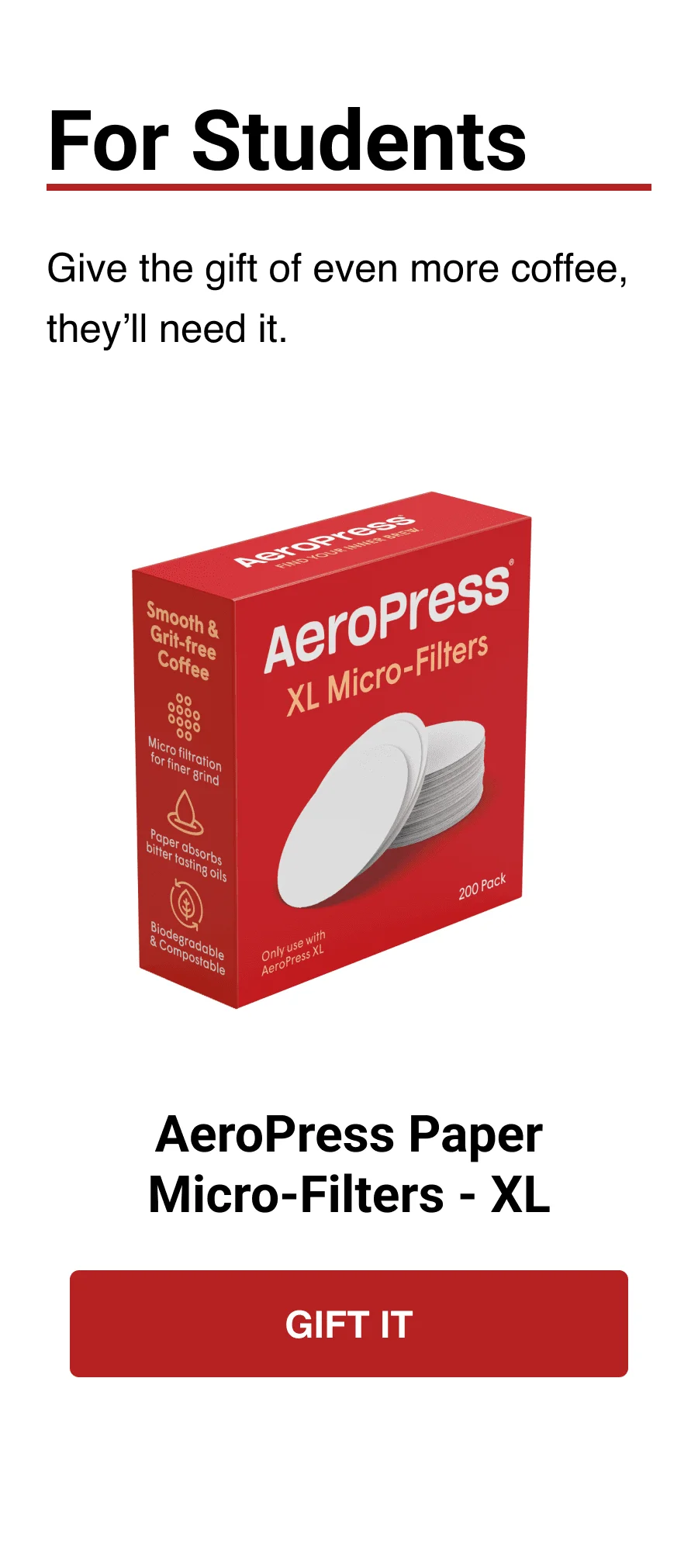 AeroPress Paper Micro-Filters - XL