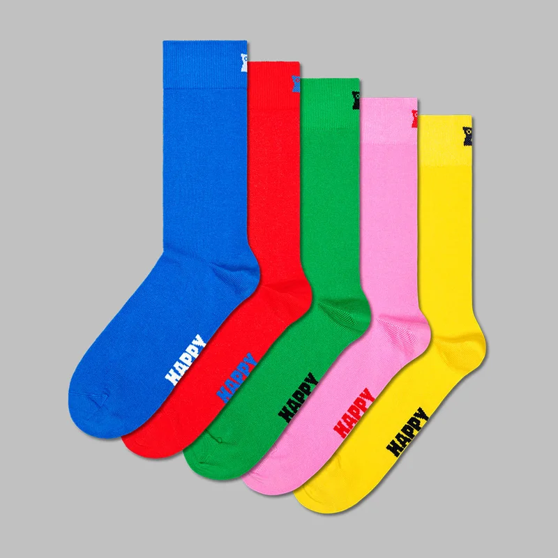5-Pack Solid Socks