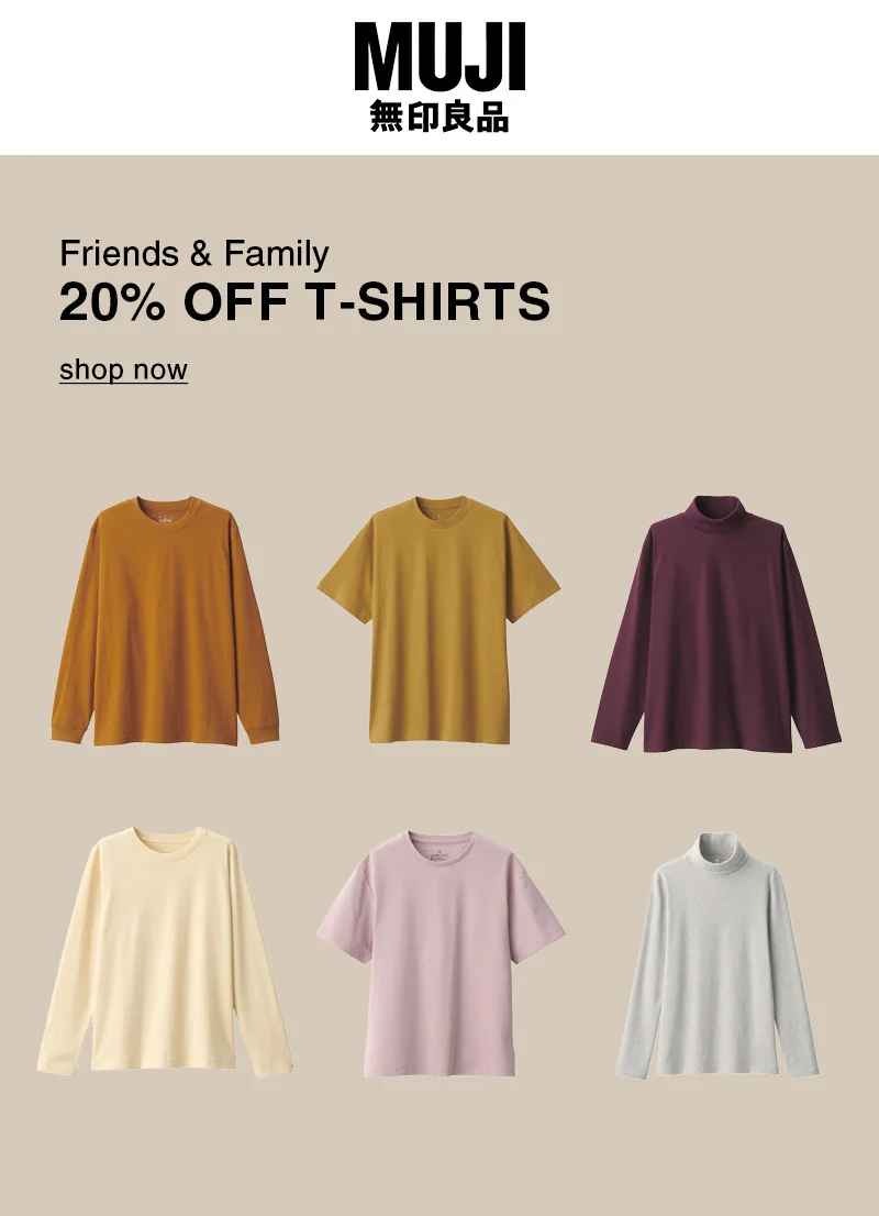 Shop 20% Off Apparel For Our Friends & Family Online Only