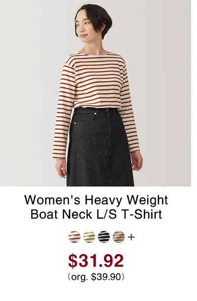 Shop Women's Heavy Weight Boat Neck L/S T-Shirt