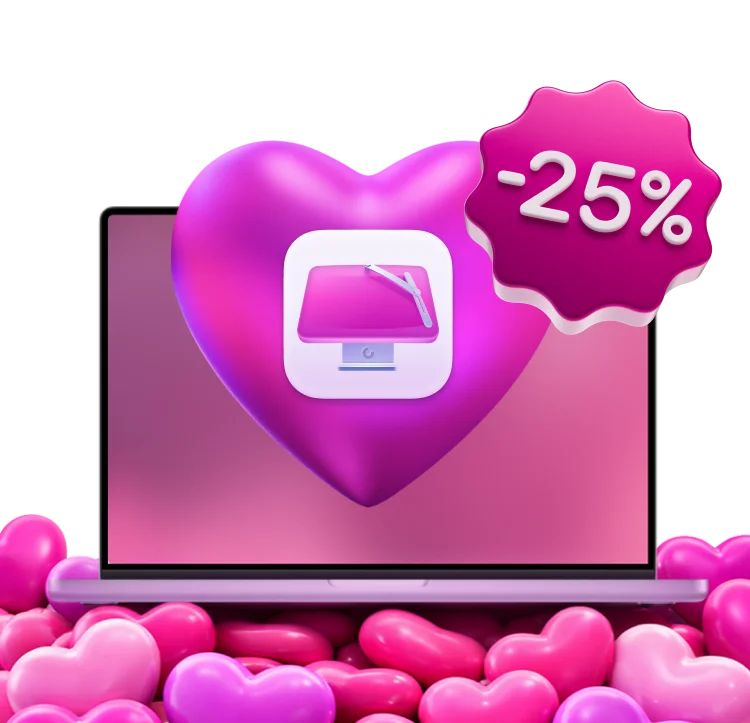 Valentine offer&nbsp;— 25%&nbsp;OFF CleanMyMac