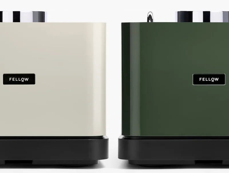 Image of two Espresso Series 1s side by side, in the new Sesame and Woodland colors.