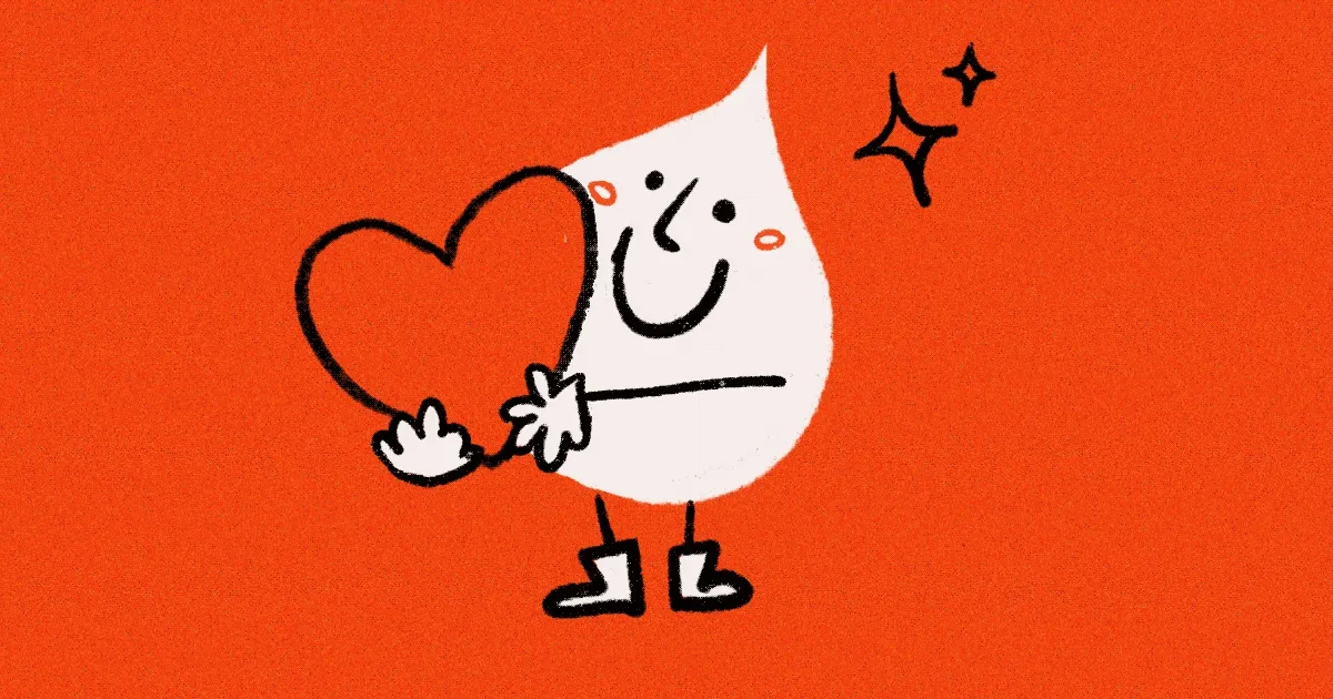 GIF of Mr. DRIP holding a heart.