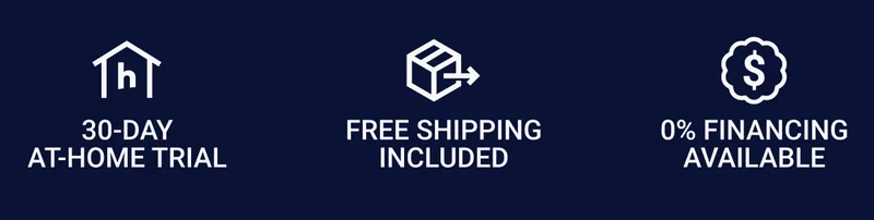 Extended at-home trial. Free shipping included. 0% financing available.