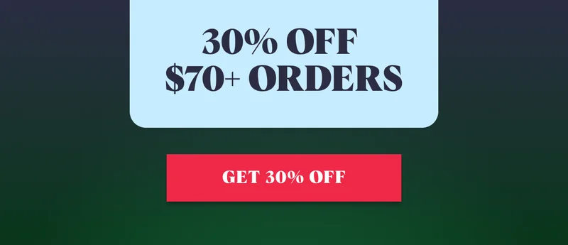 30% Off $70+Orders Get 30% Off