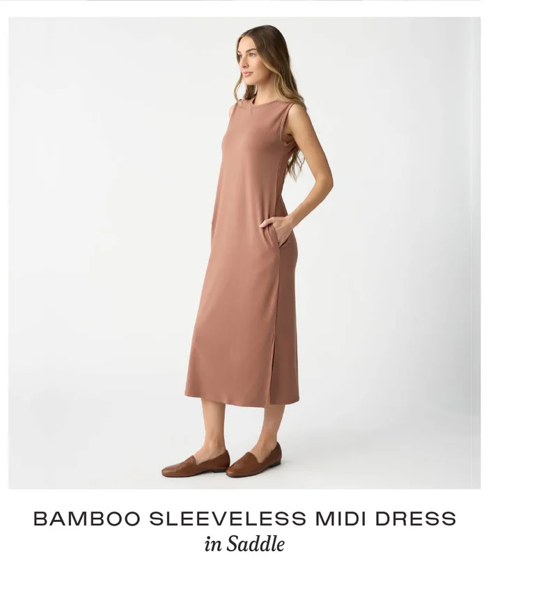 Bamboo Sleeveless Midi Dress - Shop Now