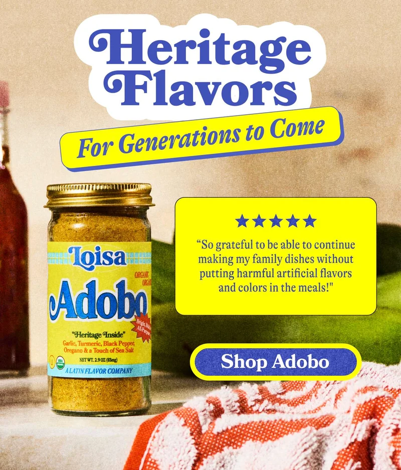 Childhood Flavors, All in One Bag “As a child, my mom made Adobo by mixing each seasoning every time she cooked. I love that I can have the same childhood flavors in a convenient bag. And it's organic!" ⭐⭐⭐⭐⭐ . SHOP ADOBO