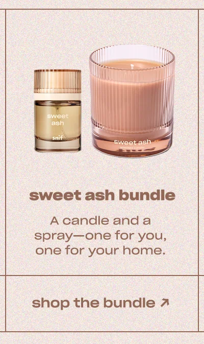 sweet ash scent bundle A candle and a spray—one for you, one for your home.