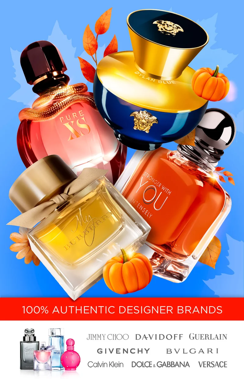 Popular fragrances are surrounded by fall elements during Thanksgiving savings