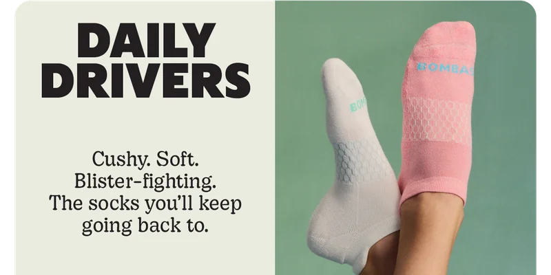 DAILY DRIVERS | Cushy, Soft. Blister-fighting. The socks you'll keep going back to.