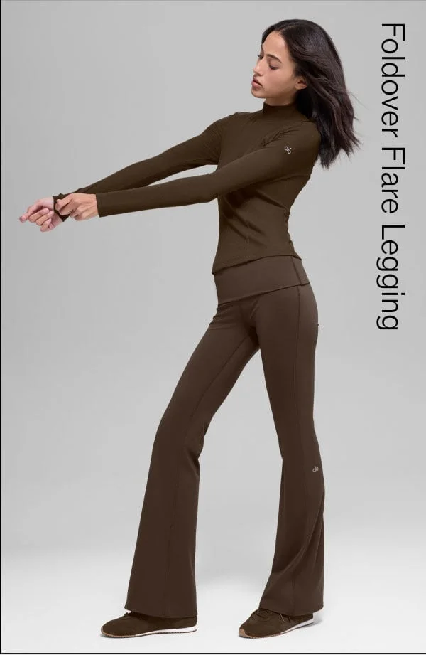 Foldover Flare Legging