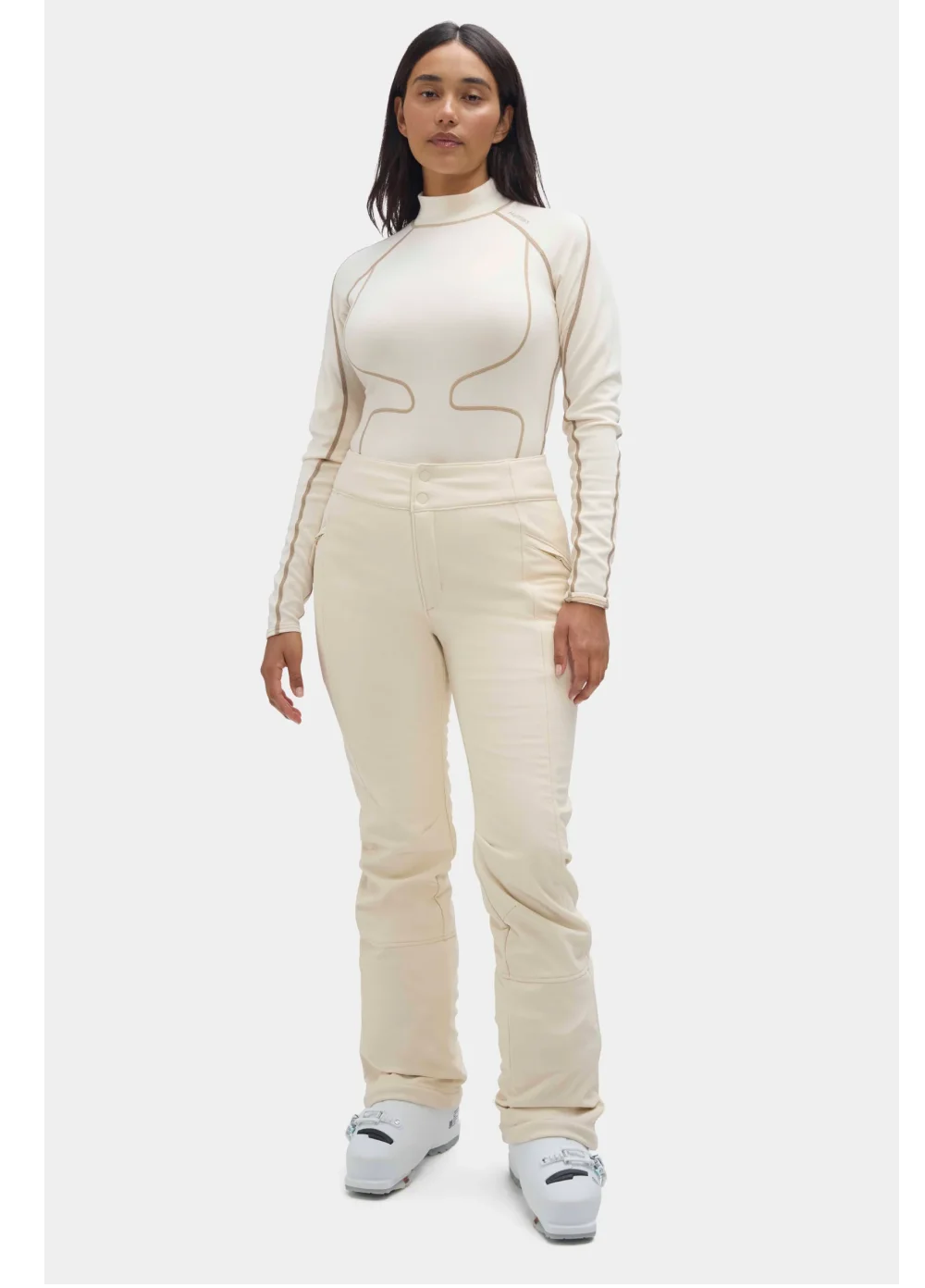 Shop Emma Soft Shell Pant in Oat Milk