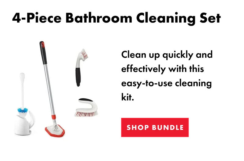 4-piece bathroom cleaning set