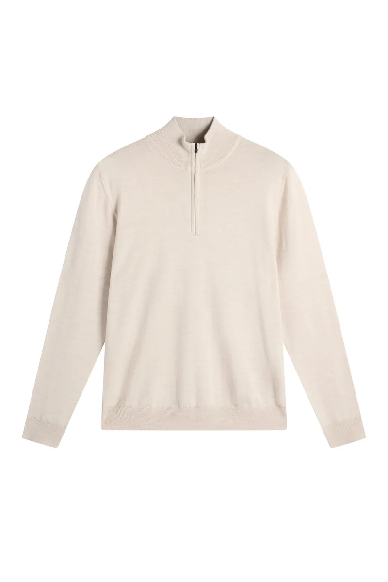 Image of Kiyan Quarter Zip Sweater / Moonbeam Melange