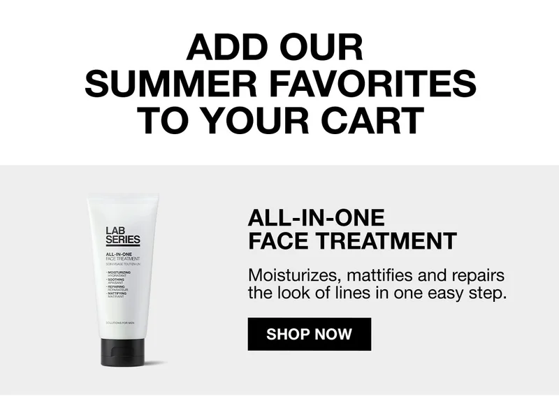 ADD OUR SUMMER FAVORITES TO YOUR CART | ALL-IN-ONE FACE TREATMENT | Moisturizes, mattifies and repairs the look of lines in one easy step. | SHOP NOW