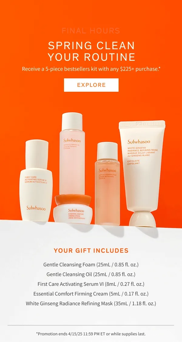 5-piece bestsellers kit with $225+ purchase