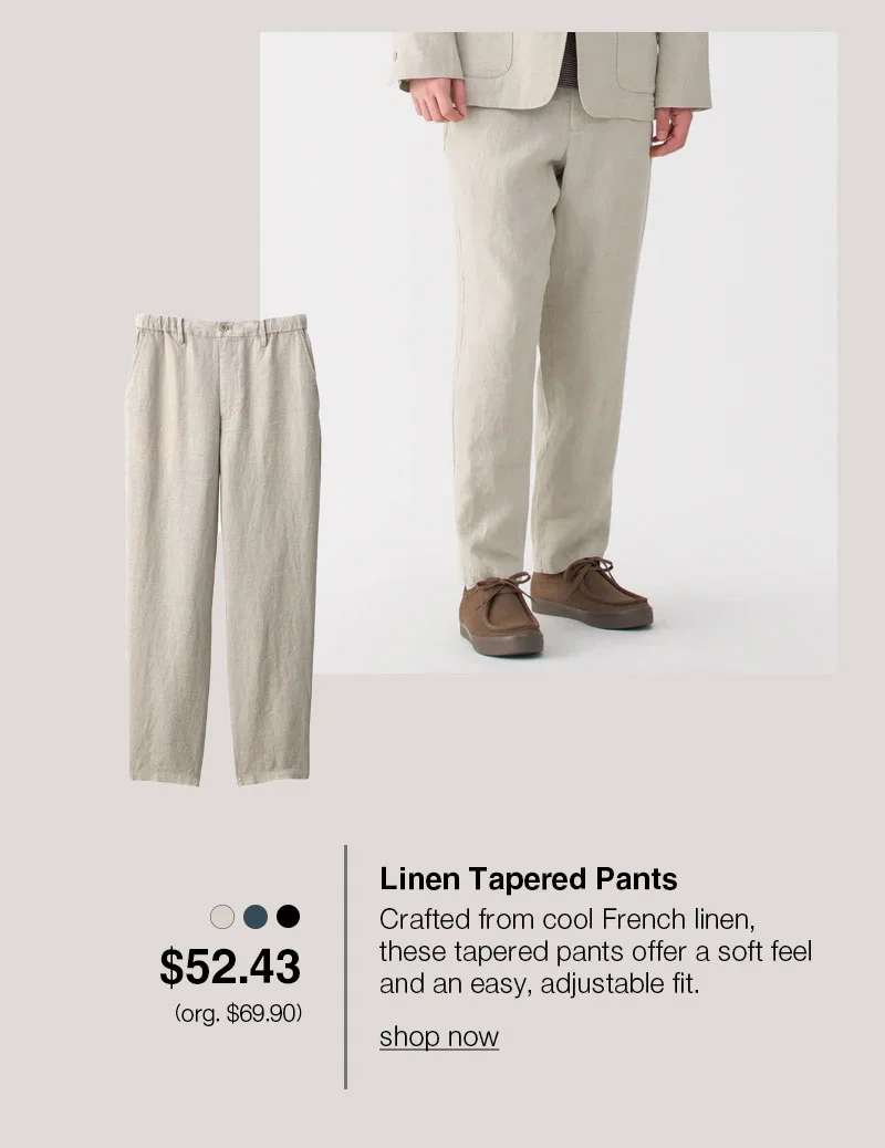 Shop Men's Linen Tapered Pants
