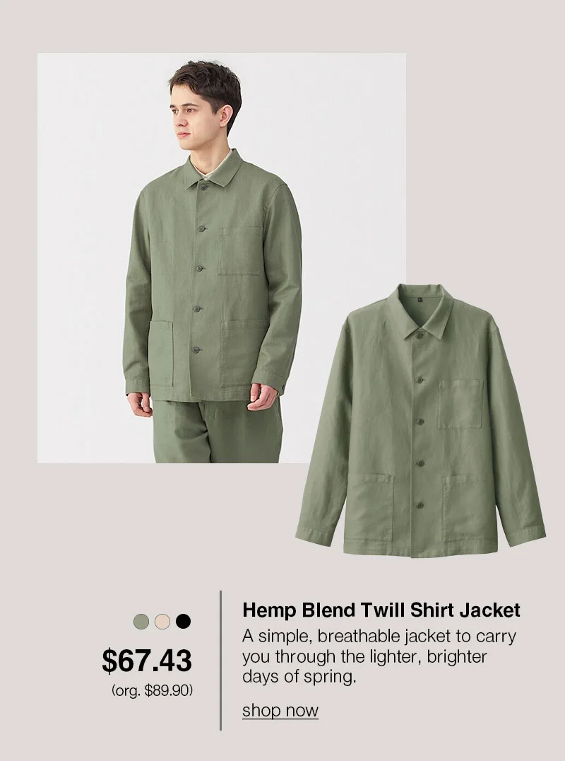 Shop Men's Hemp Blend Twill Shirt Jacket