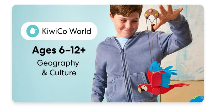 KiwiCo World for ages 6-12 exploring geography and culture