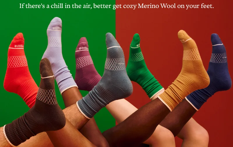 If there's a chill in the air, better get cozy Merino Wool on your feet.